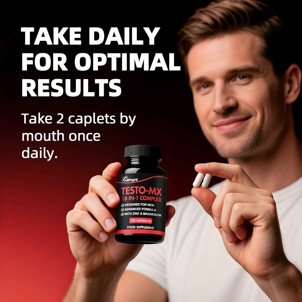 18in 1 Testosterone Supplements for Men Women Booster, with Magnesium Vitamin D B12 B6, Shilajit Zinc Fenugreek Rhodiola Rosea Boron Selenium Black Maca Support Energy, Muscle Function, Immune System, Strength Hlthgrd 120 Capsules