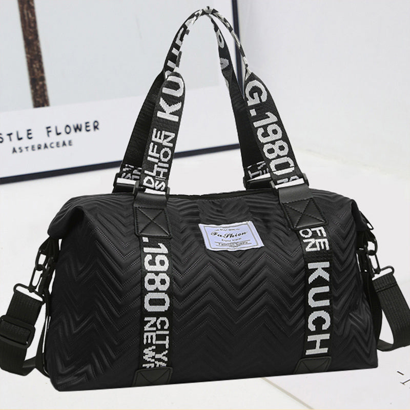 Mens  Womens HeavyDuty Nylon Crossbody Gym Bag  Vintage 80s Retro 88 Number Print Adjustable Strap  Padded Shoulder BlackWhite Lettering Casual Travel  Tote for Fitness Everyday Use Unisex  Durable Zipper R