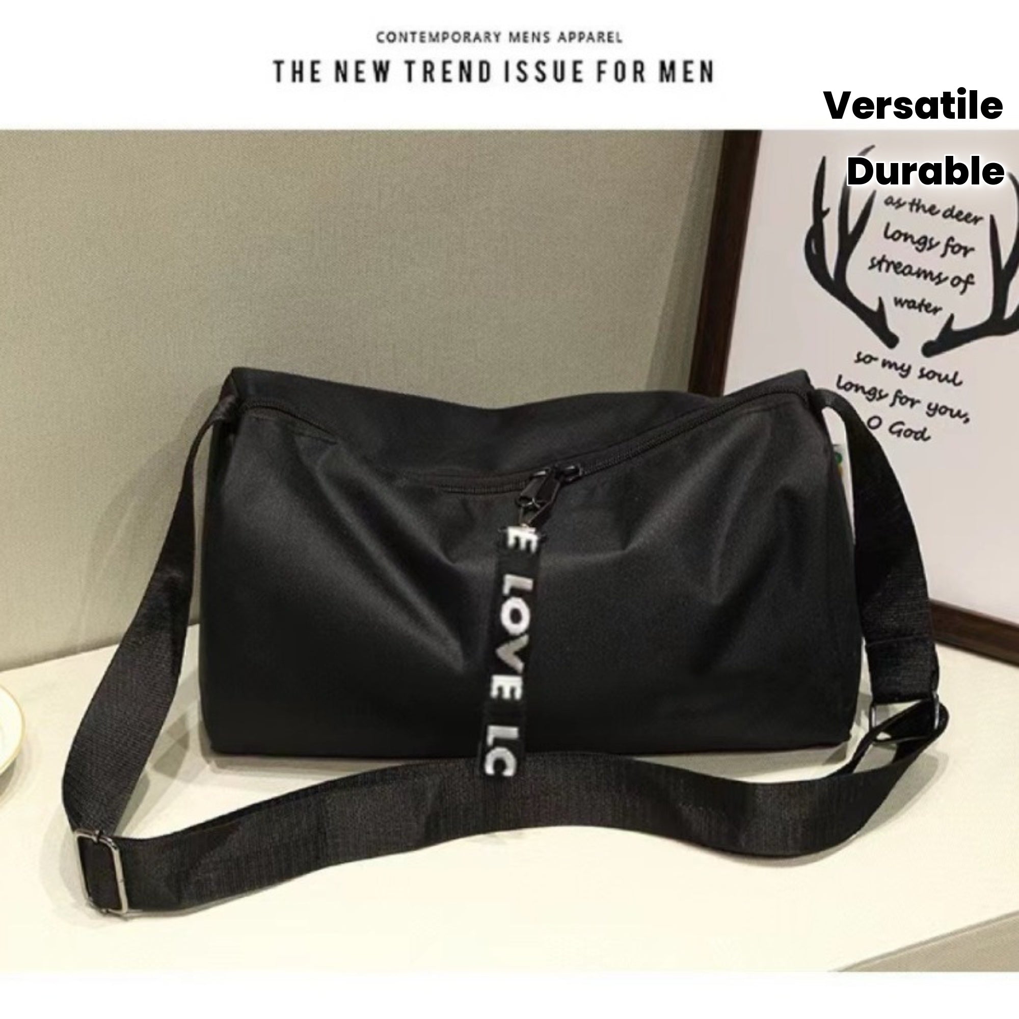 MenS  WomenS Outdoor Fitness Yoga Bag  Large Capacity Multifunctional Sports Storage with Adjustable Nylon Straps Durable Polyester for Gym Training Travel  Black Versatile Carryall Sleek Design Sturdy Construction